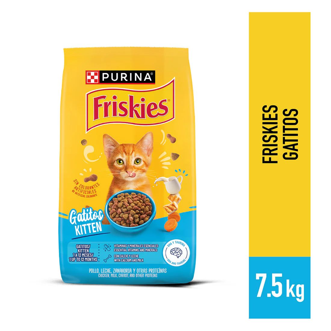 FRISKIES Gatitos Pollo, Zanahoria y Leche de 7.5 kg