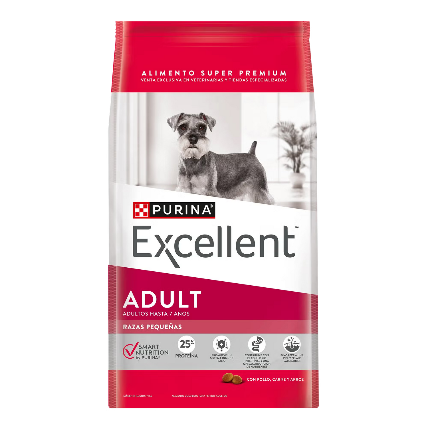 EXCELLENT Adulto Pollo y Arroz Razas Minis y Pequeñas 15KG