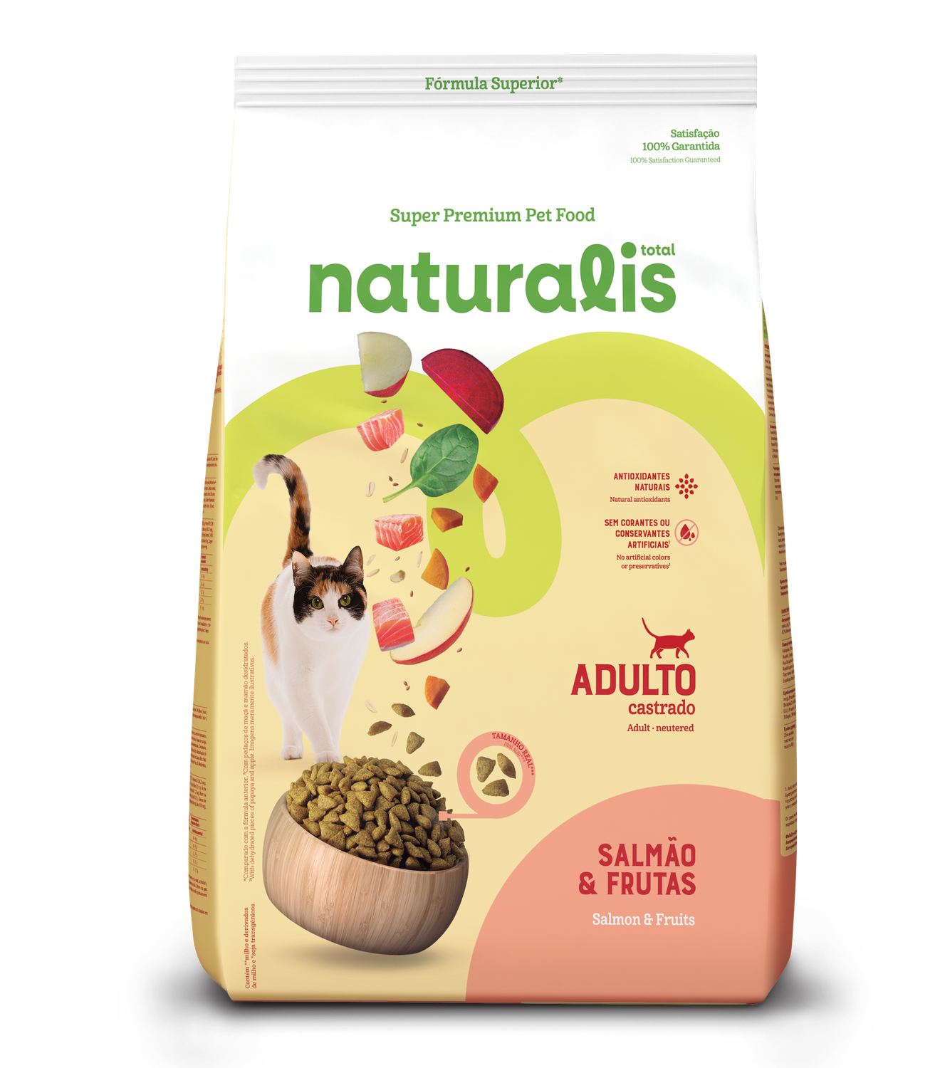 Naturalis Gato Adulto castrados Salmón & Frutas 7.5kg