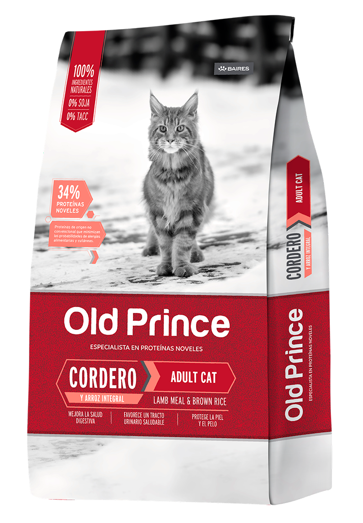 OLD PRINCE NOVELES CORDERO Y ARROZ GATOS ADULTO 7.5kg