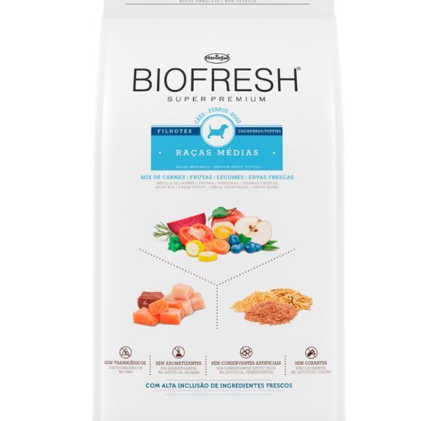BIOFRESH PERRO CACHORRO MEDIUM MIX DE CARNES DE RES