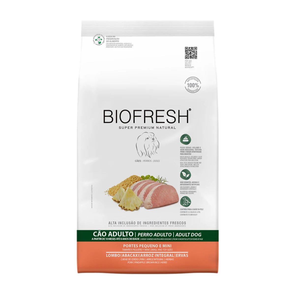BIOFRESH PERRO ADULT MINI Y PEQUEÑO SABOR CERDO & PIÑA