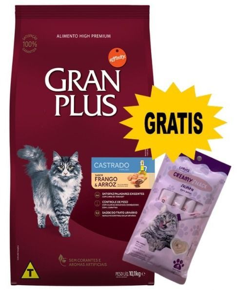 Gran plus castrados de pollo y arroz  10kg