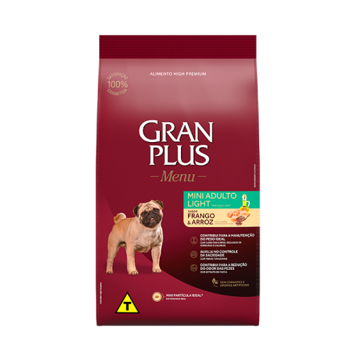 Gran plus Menú Perro Adulto Light Mini Pollo y Arroz Gran plus Menú Perro Adulto Light Mini Pollo y Arroz