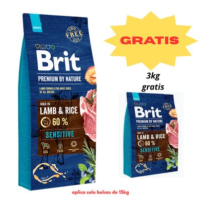 Brit premium de cordero 15kg + 3kg gratis Brit premium de cordero 15kg + 3kg gratis