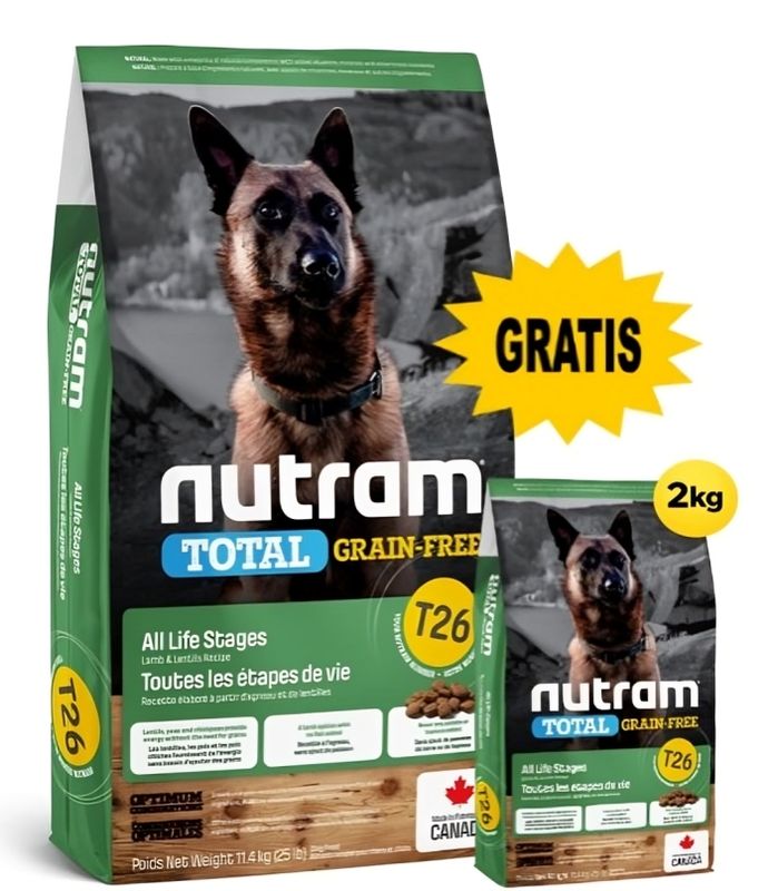 NUTRAM T26 NEW TOTAL GRAIN-FREE ALLERGY LAMB DOG 11.4kg