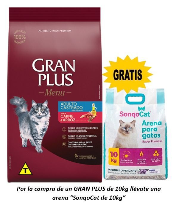 Gran plus castrados de carne y arroz 10kg