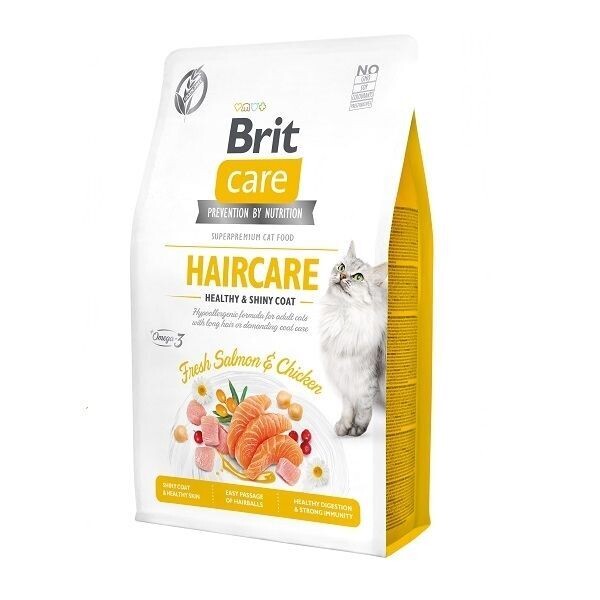 BRIT CARE CAT HAIRCARE HEALTHY & SHINY COAT 2kg y 7kg BRIT CARE CAT HAIRCARE HEALTHY & SHINY COAT 2kg y 7kg