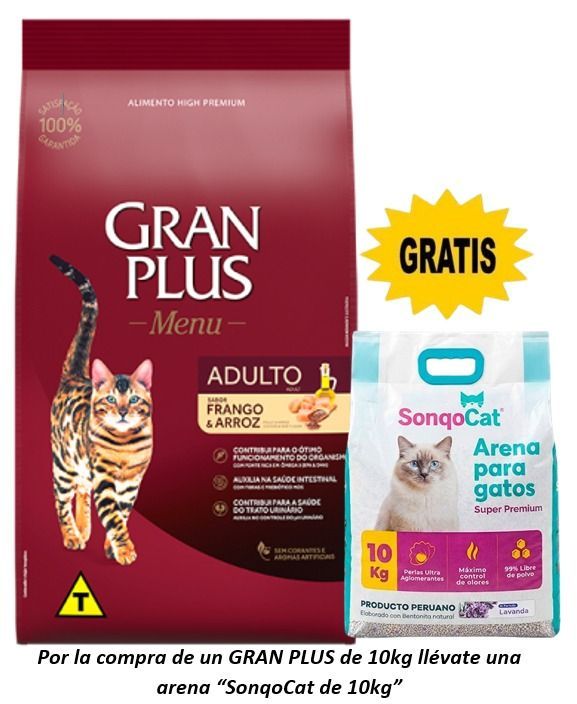 Gran plus sin castrar de pollo y arroz 10kg