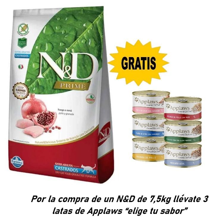 NyD FELINE CASTRADOS FRANGO 7.5KG