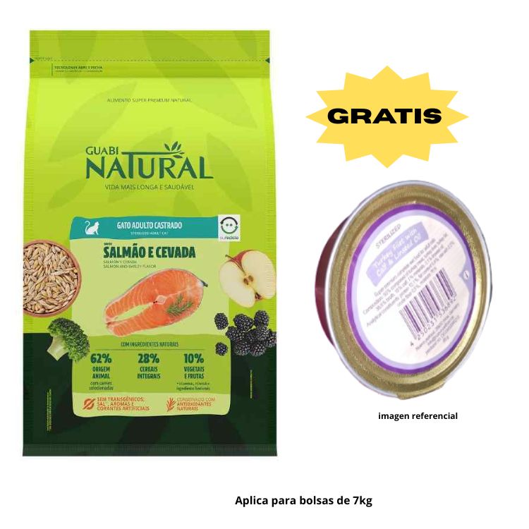 Guabi Natural GATO ADULTO CASTRADO SALMÓN Y CEBADA 7.5kg Guabi Natural GATO ADULTO CASTRADO SALMÓN Y CEBADA 7.5kg