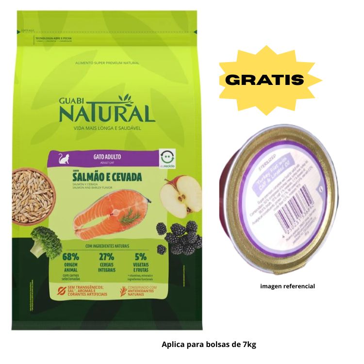 Guabi Natural GATO ADULTO SALMÓN Y CEBADA 7.5kg Guabi Natural GATO ADULTO SALMÓN Y CEBADA 7.5kg