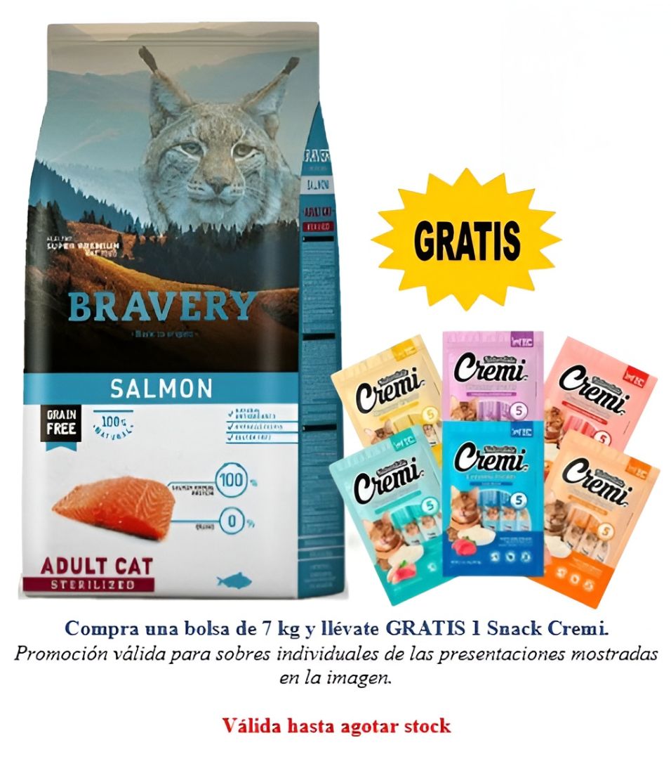 BRAVERY SALMON ADULT CAT STERILIZED 7 KG