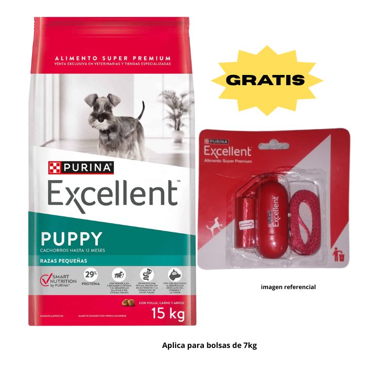 Excellent® Puppy Pollo y Arroz para Cachorros de Razas Pequeñas 15kg Excellent® Puppy Pollo y Arroz para Cachorros de Razas Pequeñas 15kg
