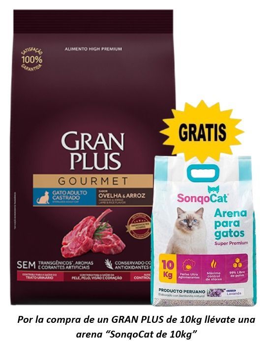 Gran plus Gourmet Gato Castrado Salmón y Pollo 10kg Gran plus Gourmet Gato Castrado Salmón y Pollo 10kg