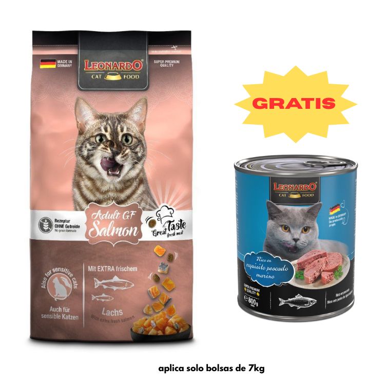 Leonardo Cat Adult Gf Salmón 7.5 kg