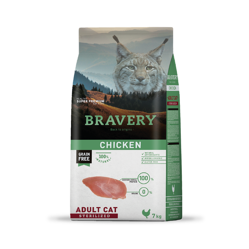 BRAVERY POLLO ADULT CAT STERILIZED 2 KG BRAVERY POLLO ADULT CAT STERILIZED 2 KG