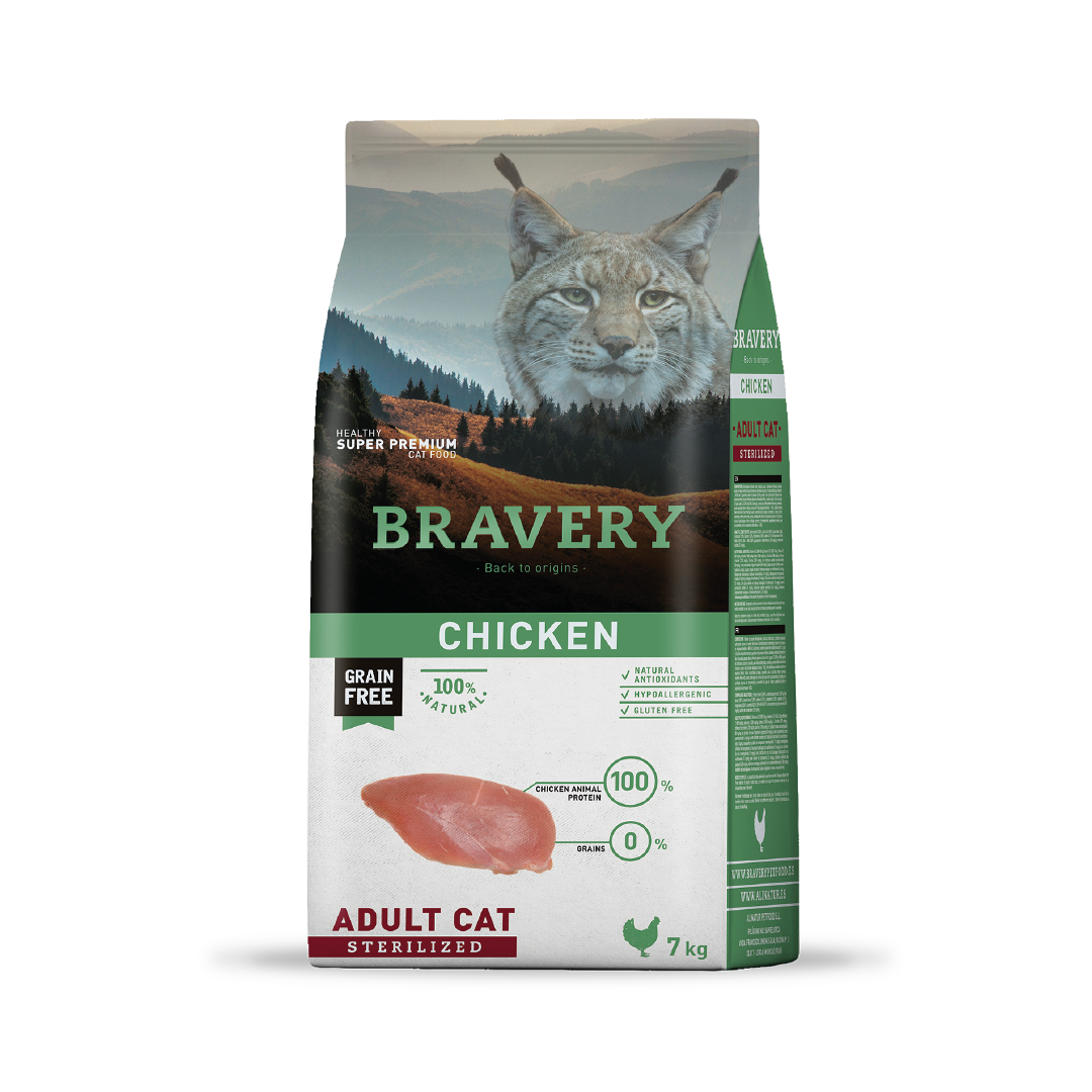 BRAVERY POLLO ADULT CAT STERILIZED 7 KG BRAVERY POLLO ADULT CAT STERILIZED 7 KG