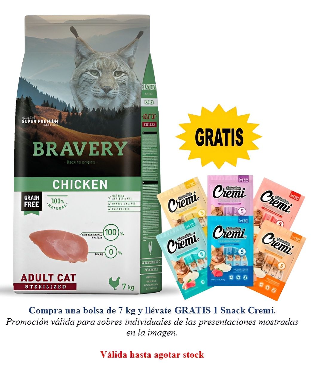 BRAVERY POLLO ADULT CAT STERILIZED 7 KG
