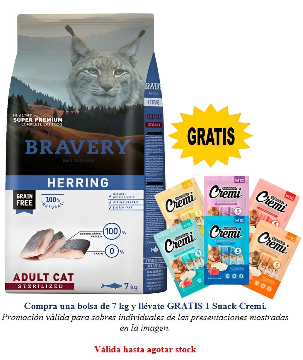 BRAVERY HERRING  ADULT CAT STERILIZED 7 KG