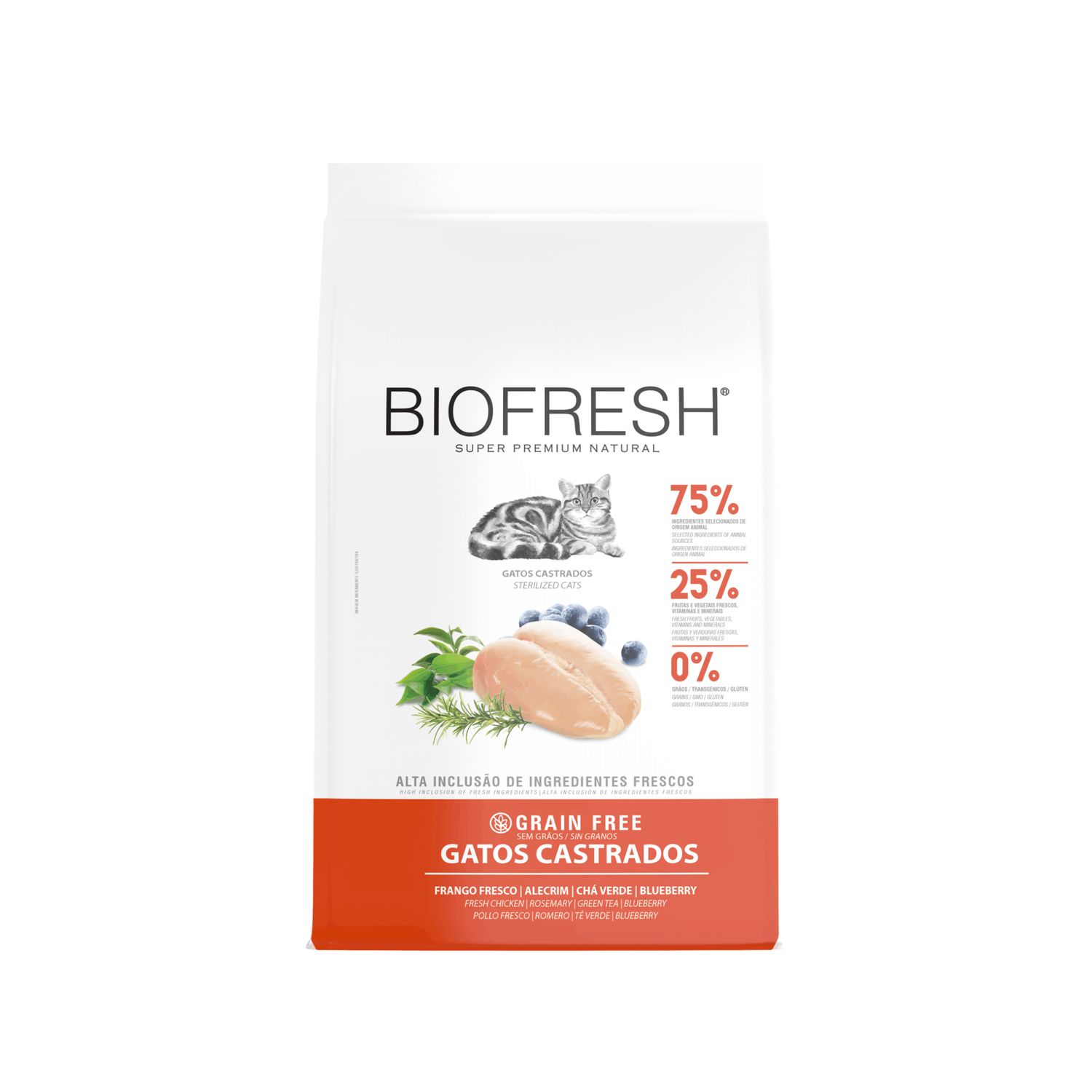Biofresh® Gatos Esterilizados pollo de 7.5kg  (Pollo, Romero, Té Verde y Arándano)