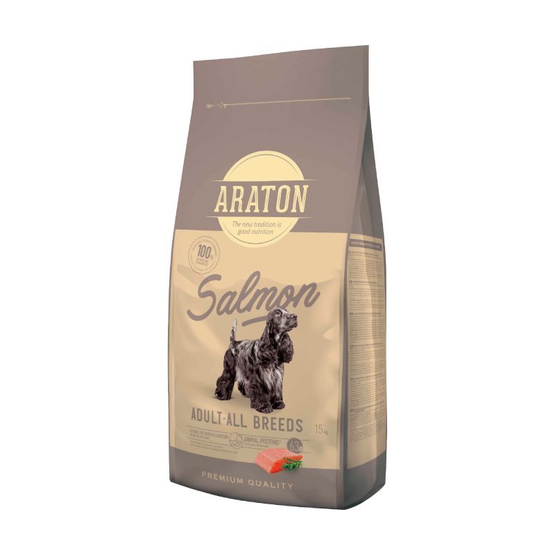 Araton Adult All Breeds Salmon 15 Kg - Adulto Todas las Razas Salmón