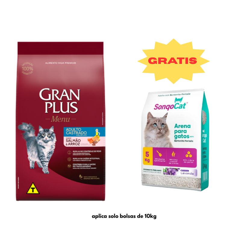 Gran plus castrados de salmón y arroz  10kg