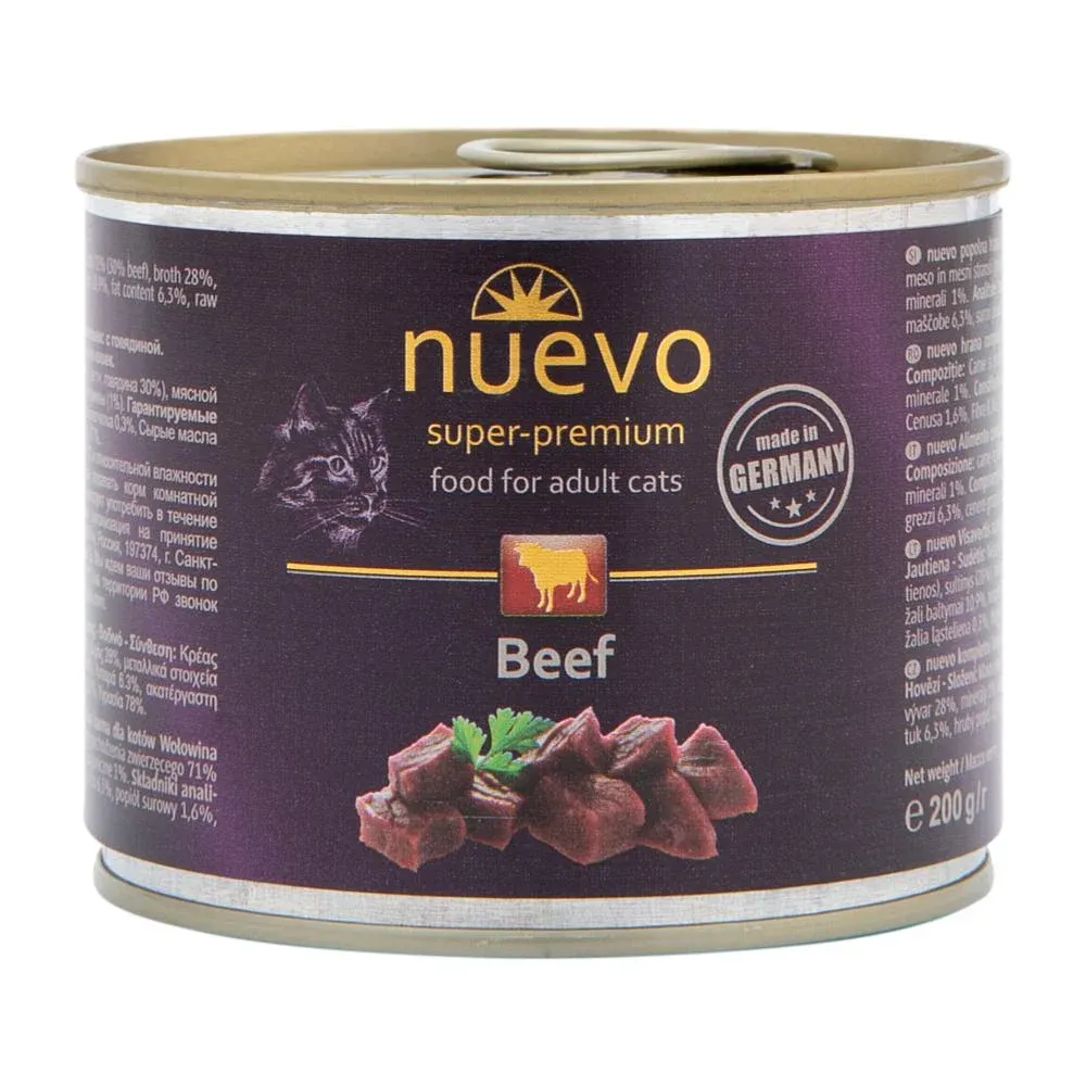 Nuevo Super Premium Cat Adult Carne de Res Nuevo Super Premium Cat Adult Carne de Res