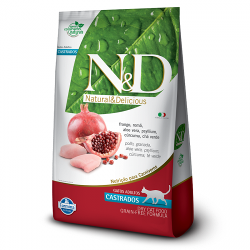 2 NyD FELINE CASTRADOS FRANGO 7.5KG