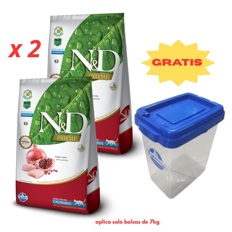 2 NyD FELINE CASTRADOS FRANGO 7.5KG