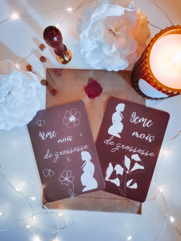 Cartes de grossesse One line 