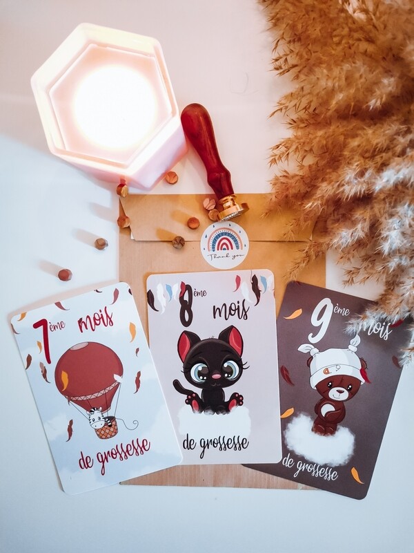 Cartes de grossesse animaux 