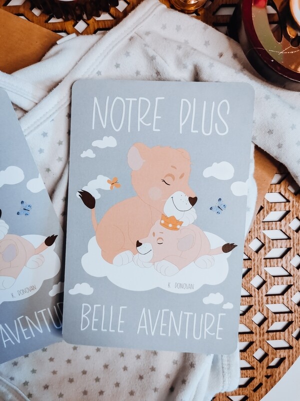 Cartes de naissance lion 🦁 MAMAN SOLO 
