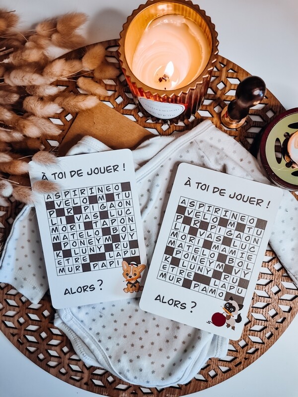 Carte annonce mots croisés ✏️