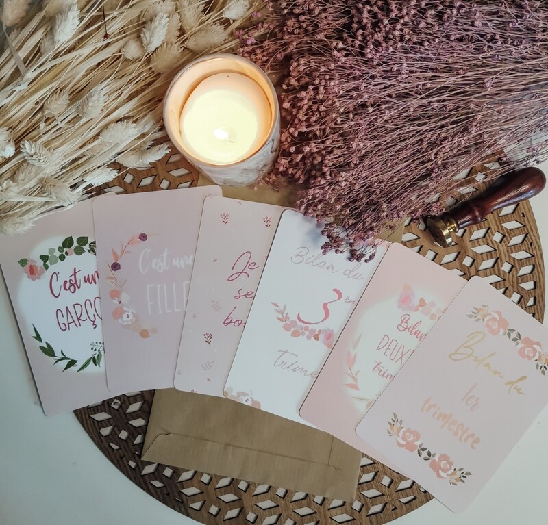 Cartes de grossesse fleuries 🌸