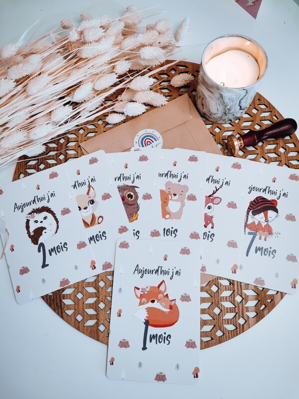 Cartes de naissance animaux de la forêt 🦊