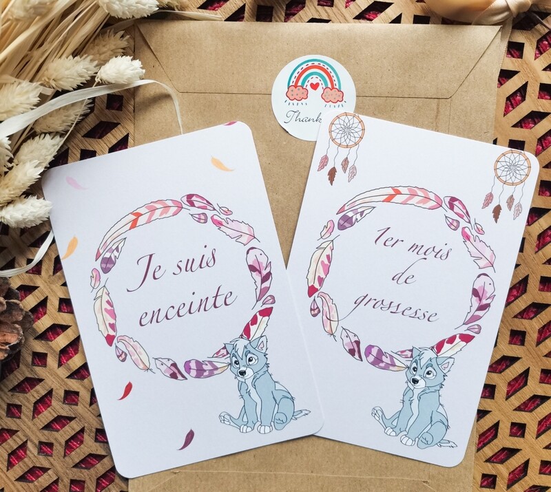 Cartes de grossesse loup 🐺