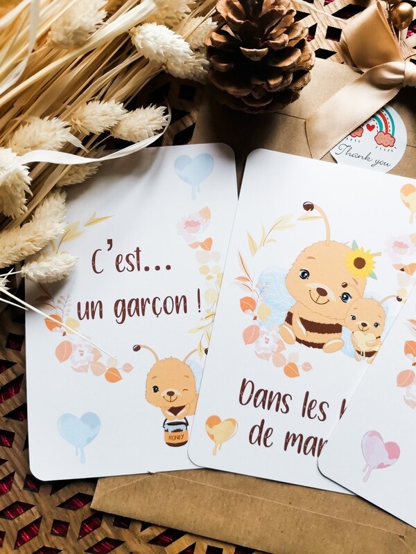 Cartes de grossesse abeille 💛