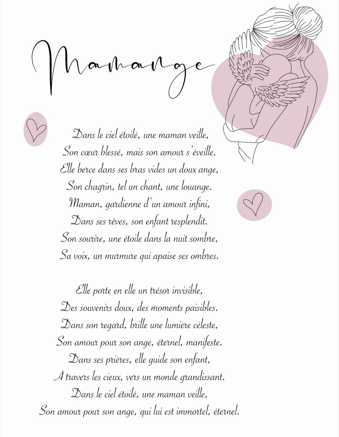 Affiche mamange poème