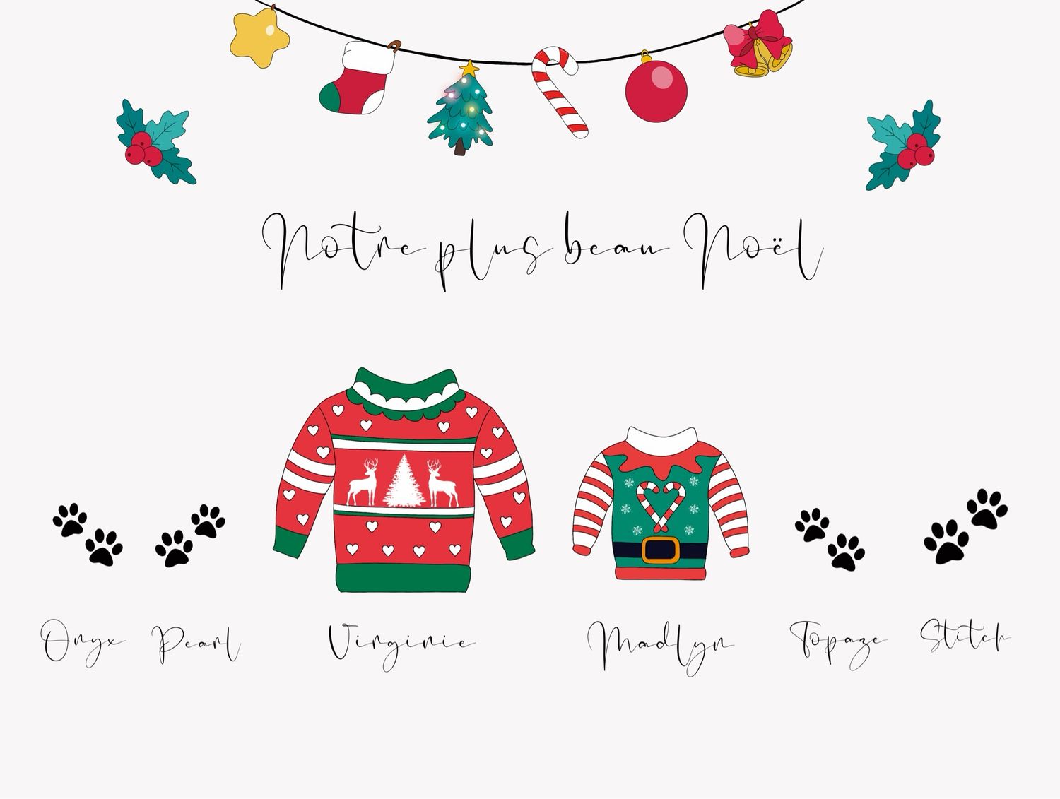 Affiche personnalisée pull ✨🎅🏻