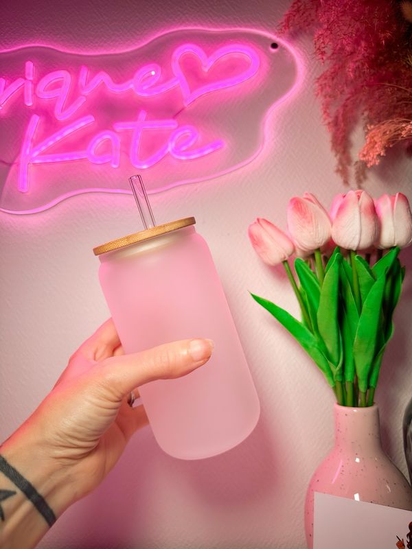 Verre givré personnalisé