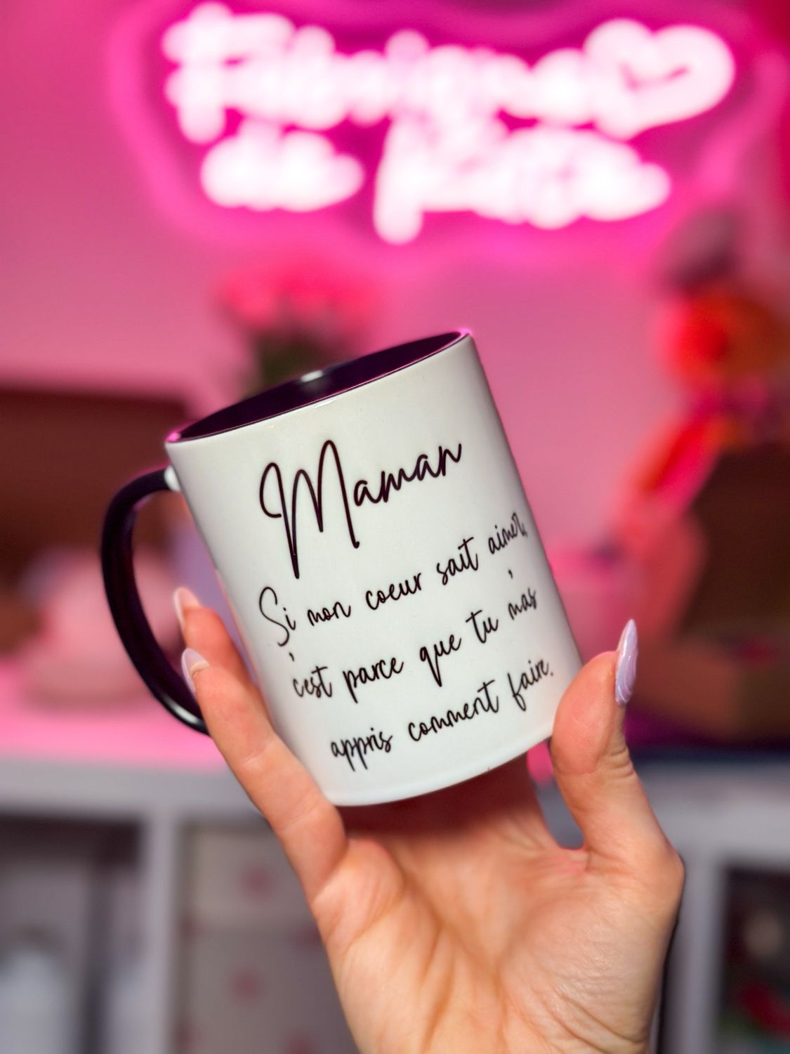 Mug noir - spécial maman