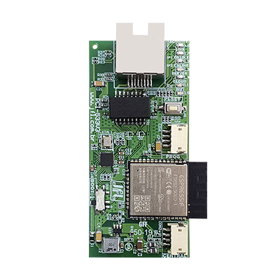 Módulo Ethernet y Wi-Fi para comunicación via internet y para la aplicación móvil.