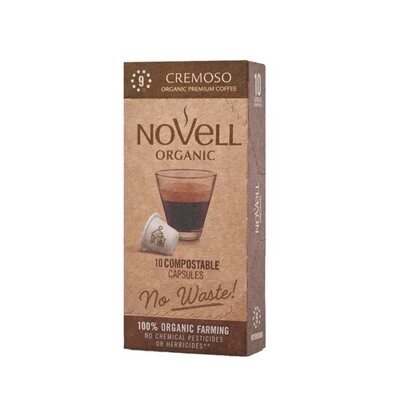 Novell Coffee capsules compostable barrier organic Cremoso 10 units