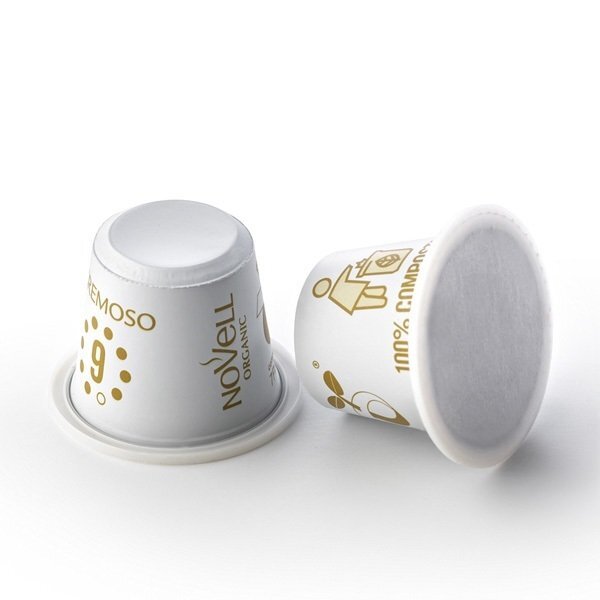 Novell Coffee capsules compostable barrier organic Cremoso 10 units