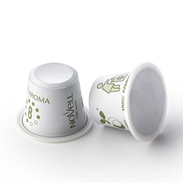 Novell Coffee capsules compostable barrier organic PIÙ AROMA 10 units