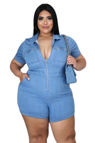 DENIM ROMPER