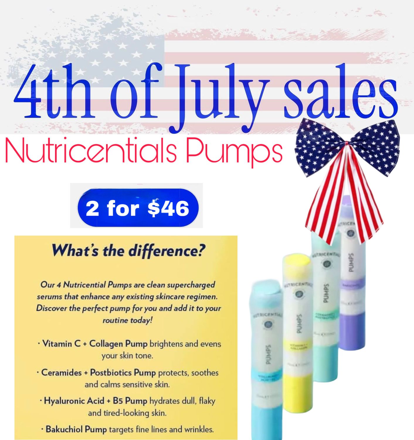 BOGO FREE Nutricentials Pumps 2 for $46