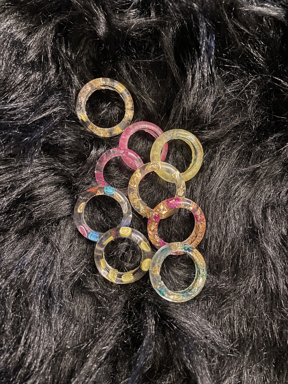 10 Resin Rings for $6