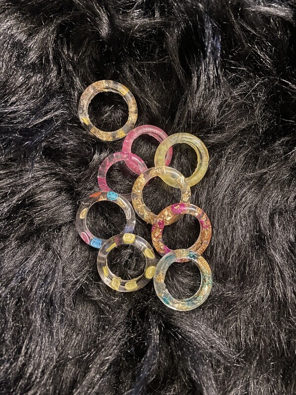 10 Resin Rings for $6